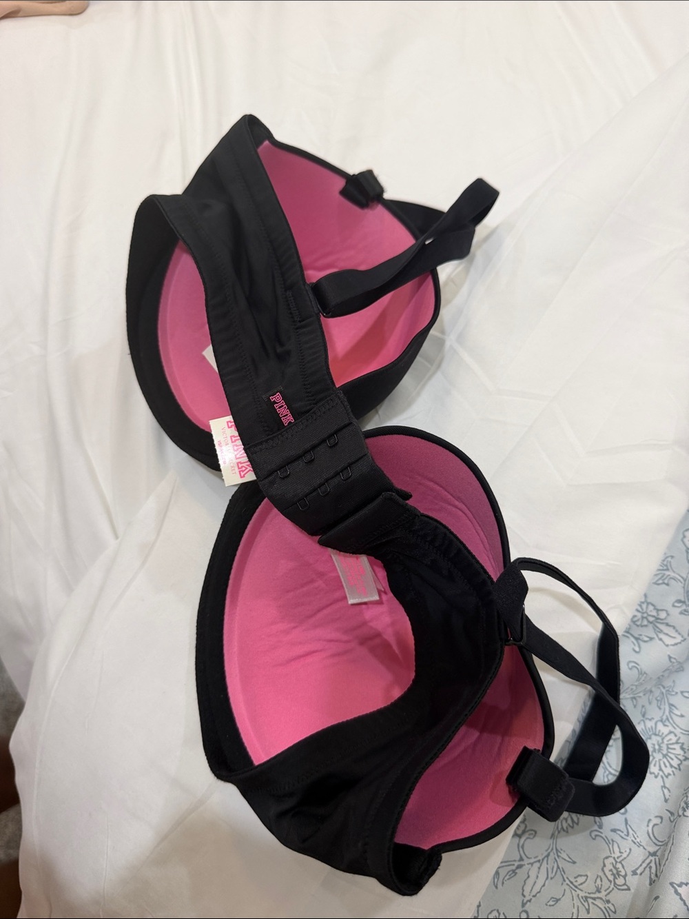 PINK Victoria's Secret Black Bra with Pink Lining